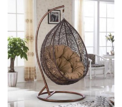 Подвесное кресло из искусственного ротанга AFM-219A Brown от производителя  Afina по цене 22 900 р