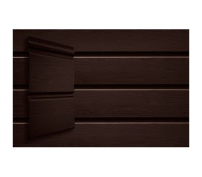 Виниловый сайдинг Double-Брус - Тёмный Дуб от производителя  Grand Line по цене 668 р